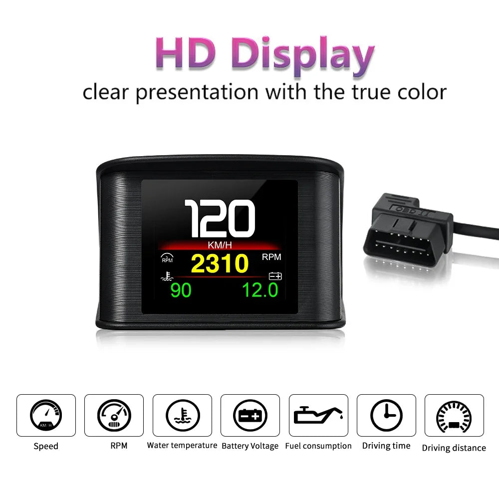 P10 PRO Car OBD2 Head Up Display Digital Speedometer