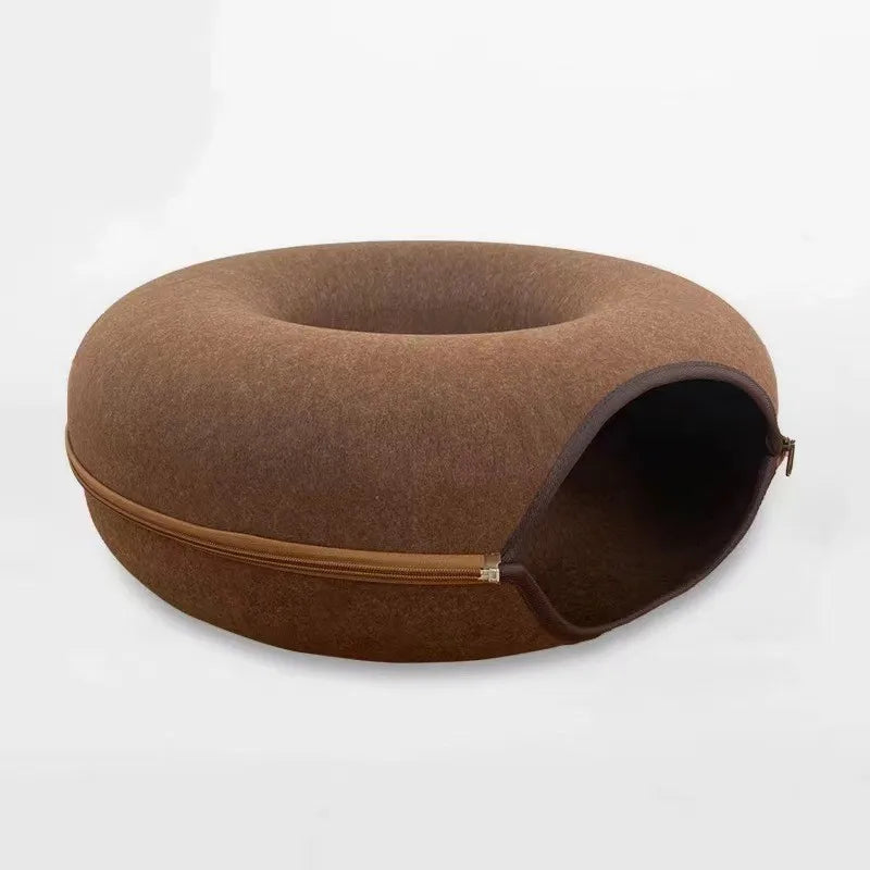 Donut Cat Bed Interactive Tunnel Toys