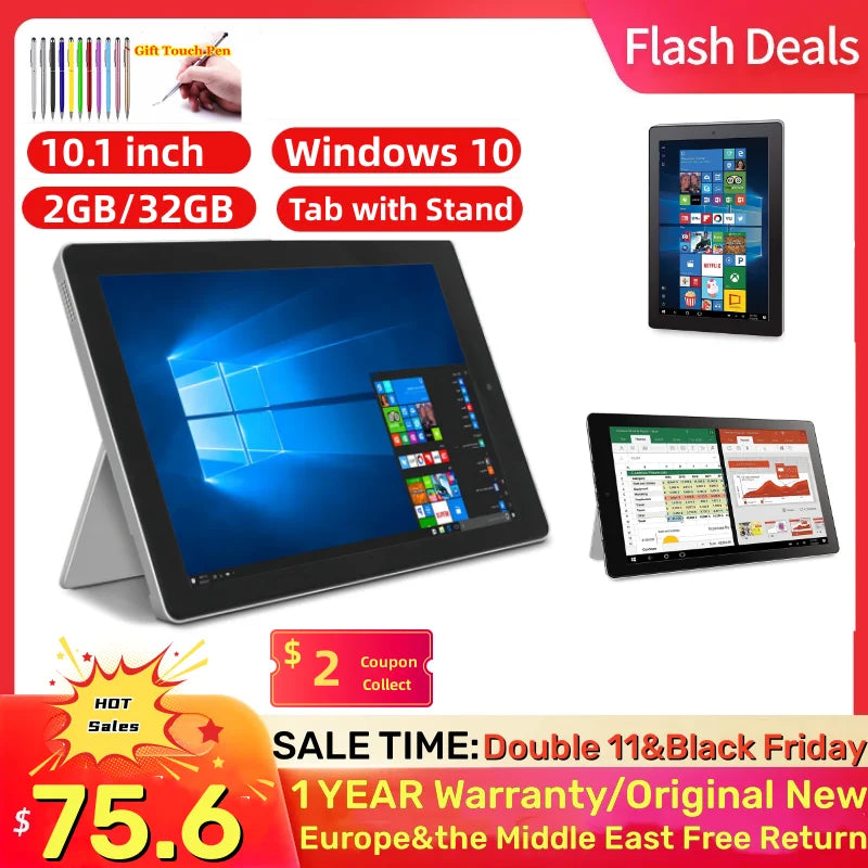 2GB RAM 32GB ROM W101 Windows 10 Tablet PC