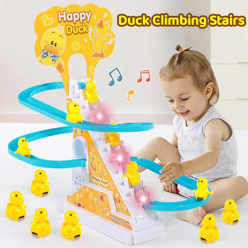 Kids Electronic Duck Climbing Stairs