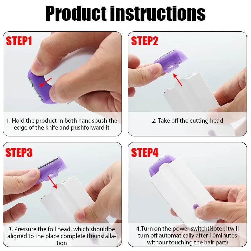 Rechargeable Epilator Hair Removal Kit