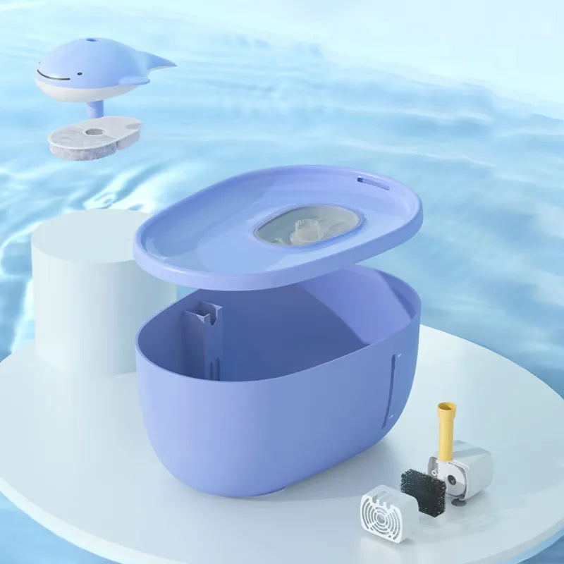 Cat Water Fountain with LED Light