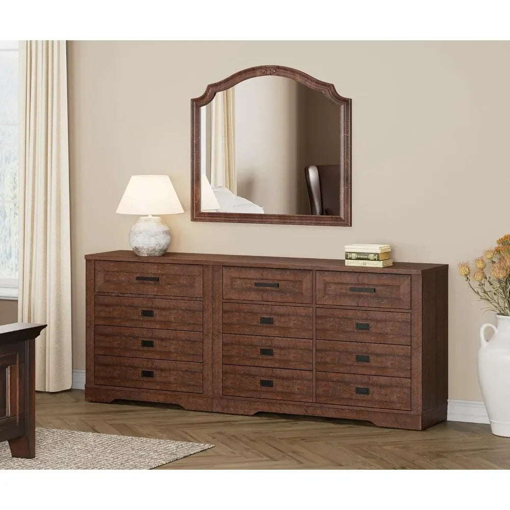 12-Drawer Wooden Dresser