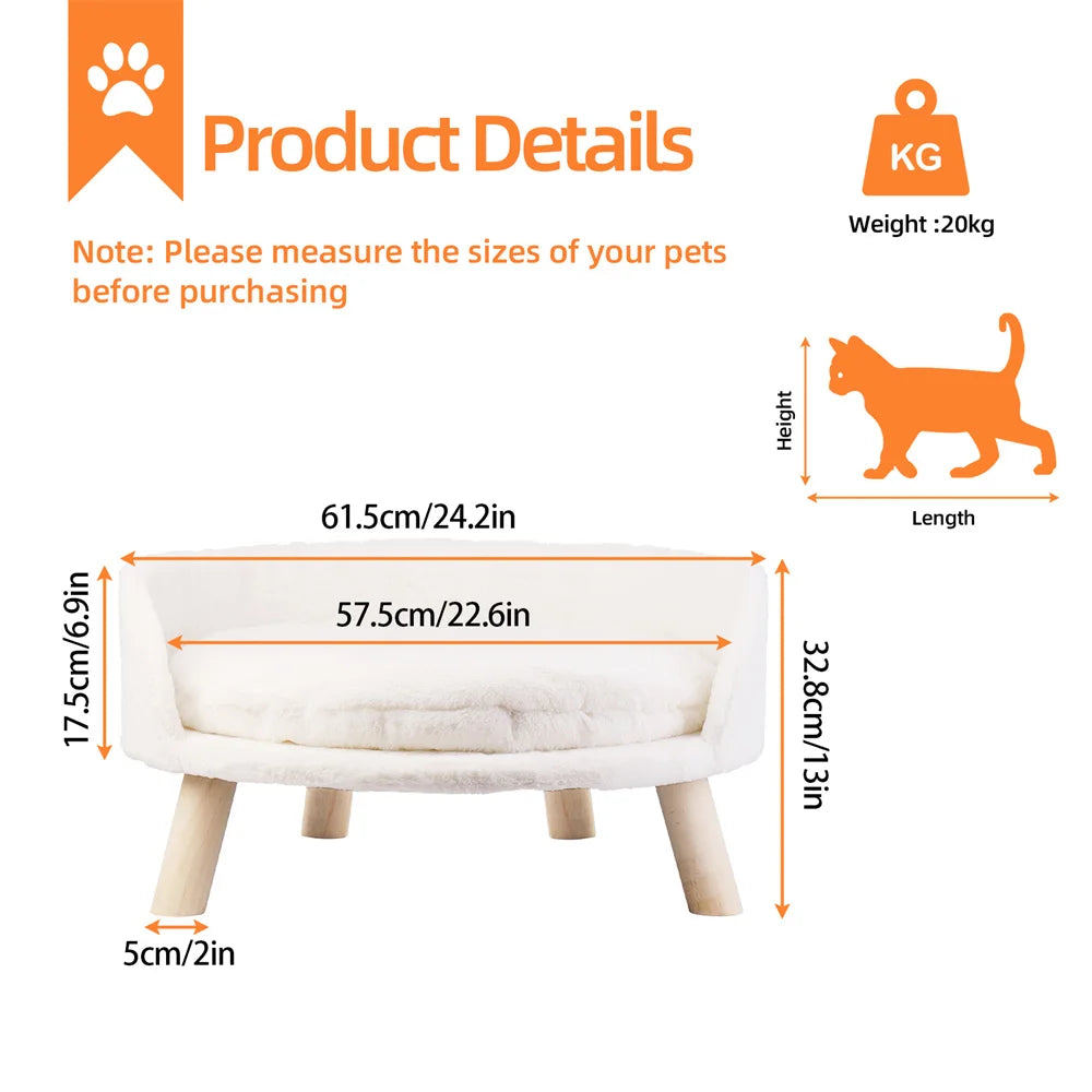Ultra Soft Elevated Dog Sofa Bed