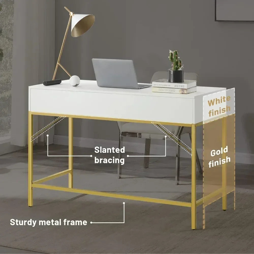 39.4 Inch Vanity Desk with 2 Drawers