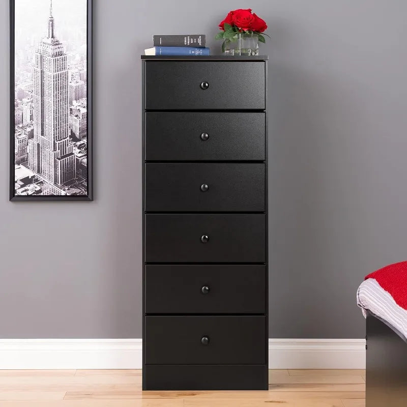 Tall White 6-Drawer Dresser