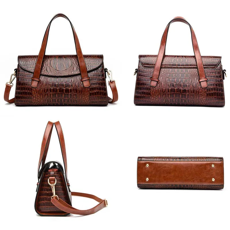 Women Crocodile Luxury Leather Handbags
