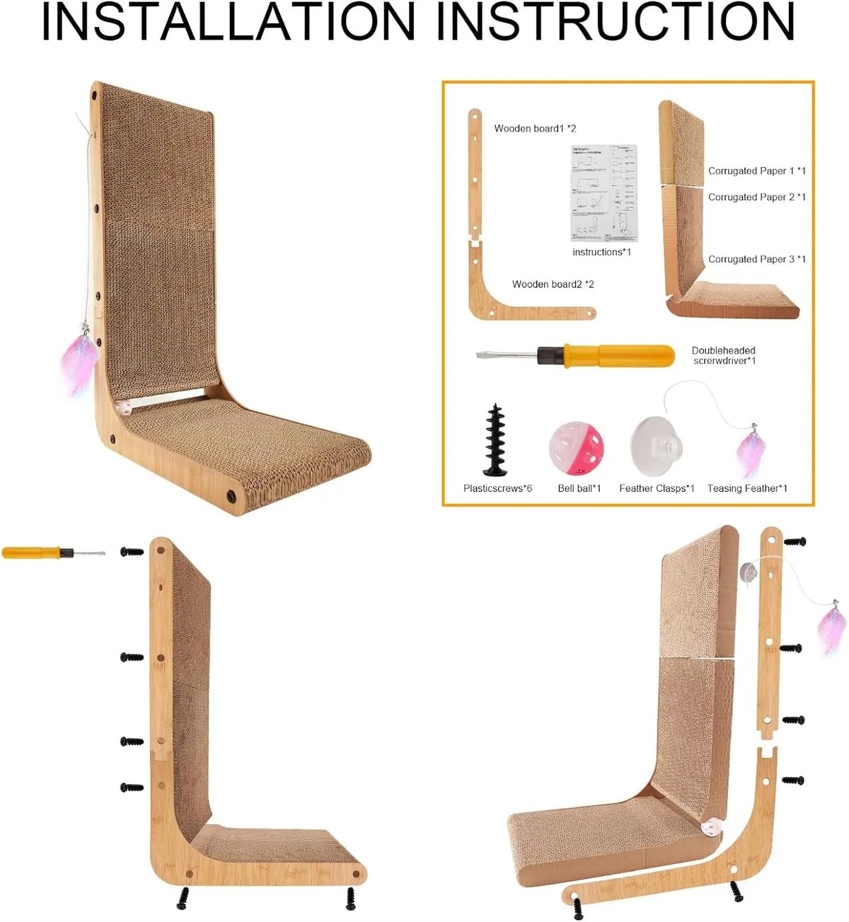 L Shape Cat Scratcher