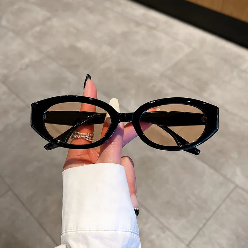 Women Fashion Vintage Oval Sunglasses
