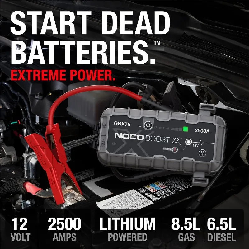 GBX75 2500A 12V UltraSafe Portable Lithium Jump Starter