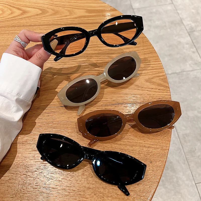 Women Fashion Vintage Oval Sunglasses