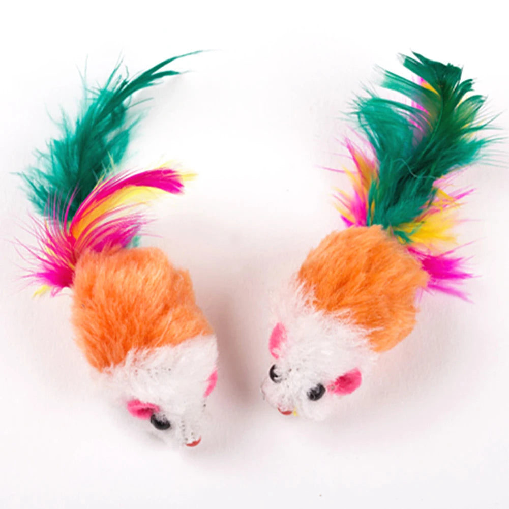 10 Pcs Plush Cat Mouse Toys