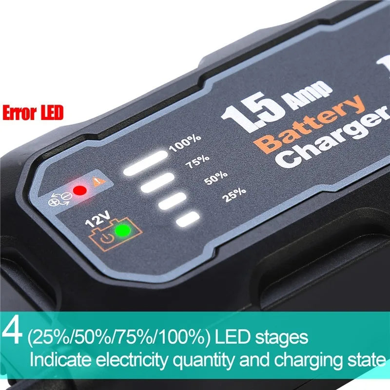 1500mA Waterproof Motorcycle Battery Charger