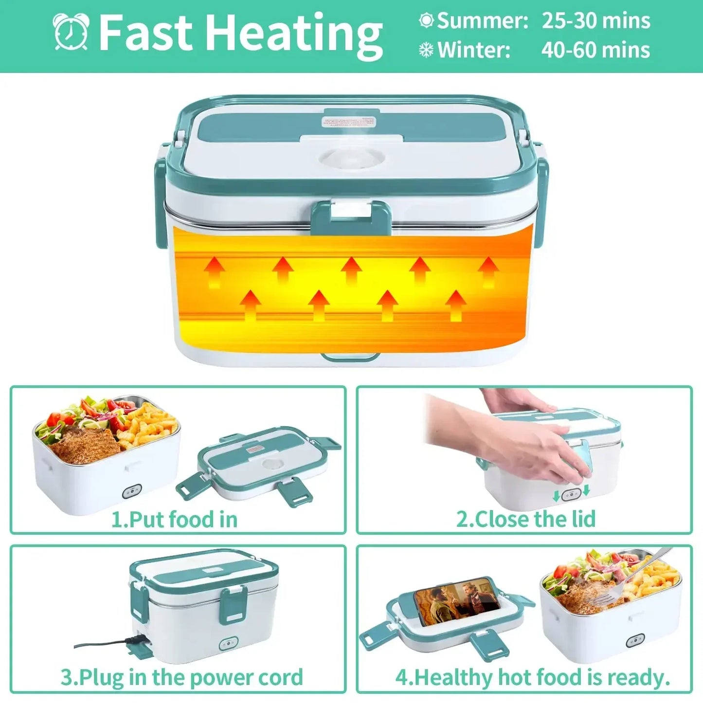 80W Electric Lunch Box Food Warmer
