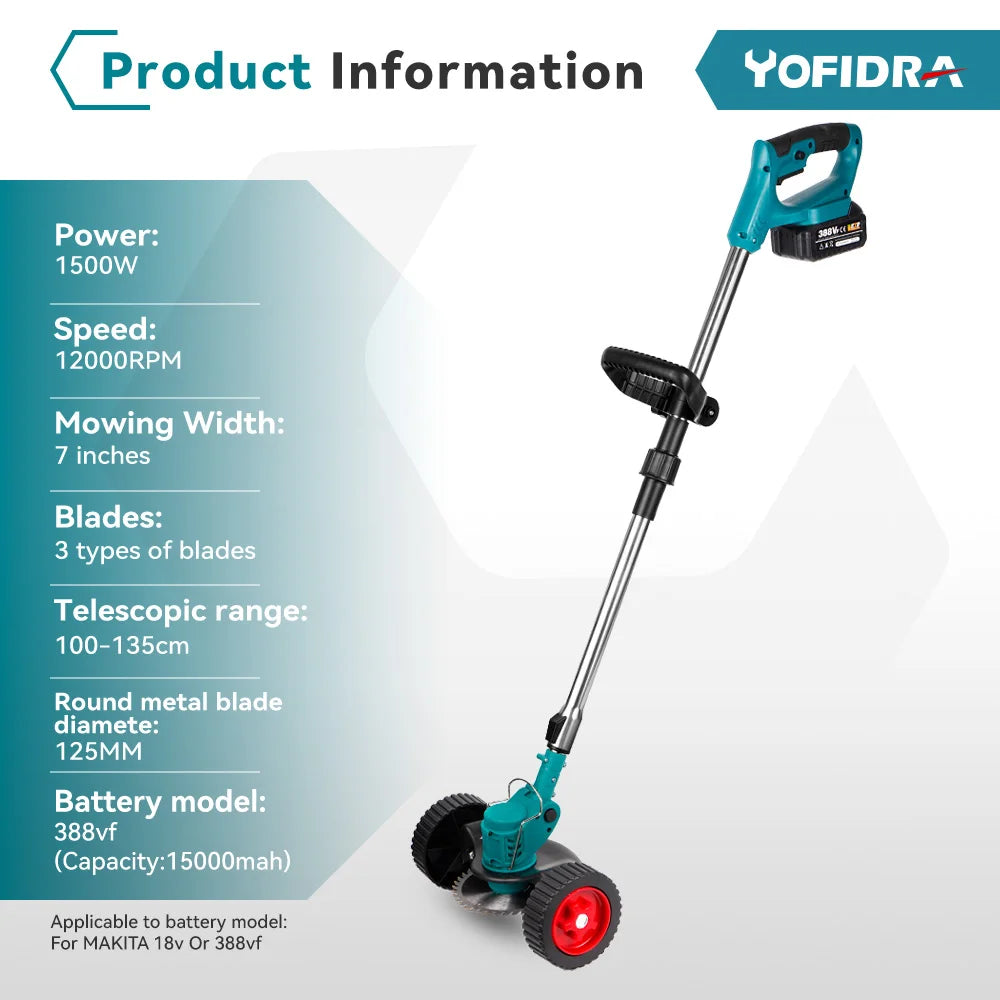 Electric Lawn Mower Handheld Grass Trimmer