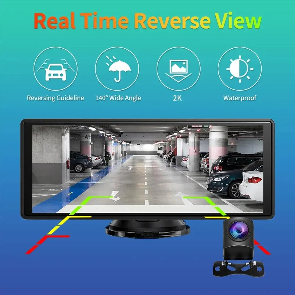 Universal 10.26" Dash Cam Wireless GPS Navigator