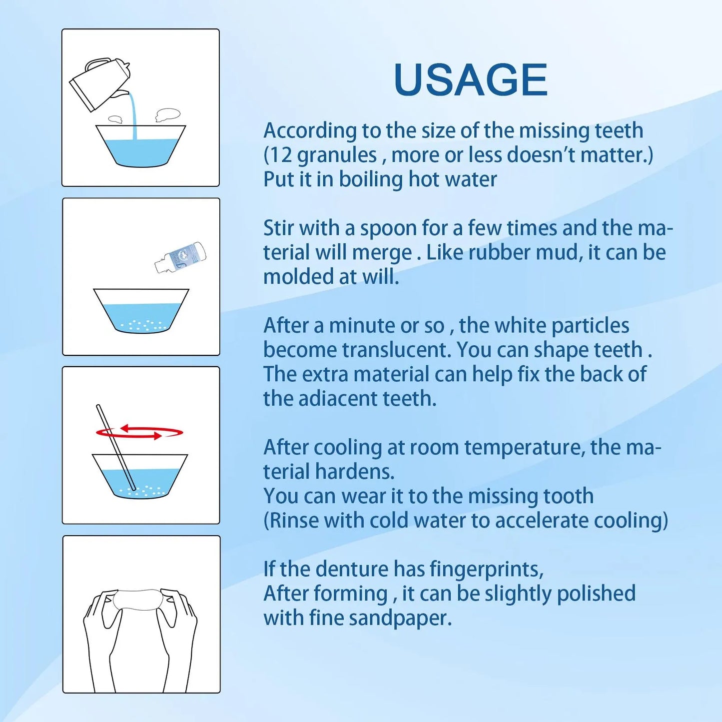 Moldable Temporary Tooth Repairing Whitening Kit