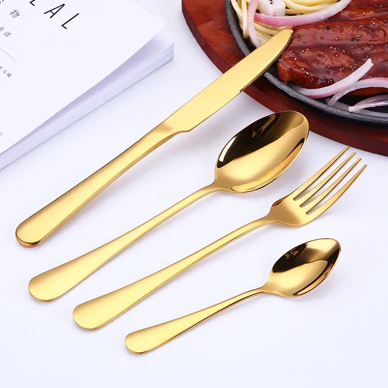16Pcs Stainless Steel Silverware Dinnerware Set