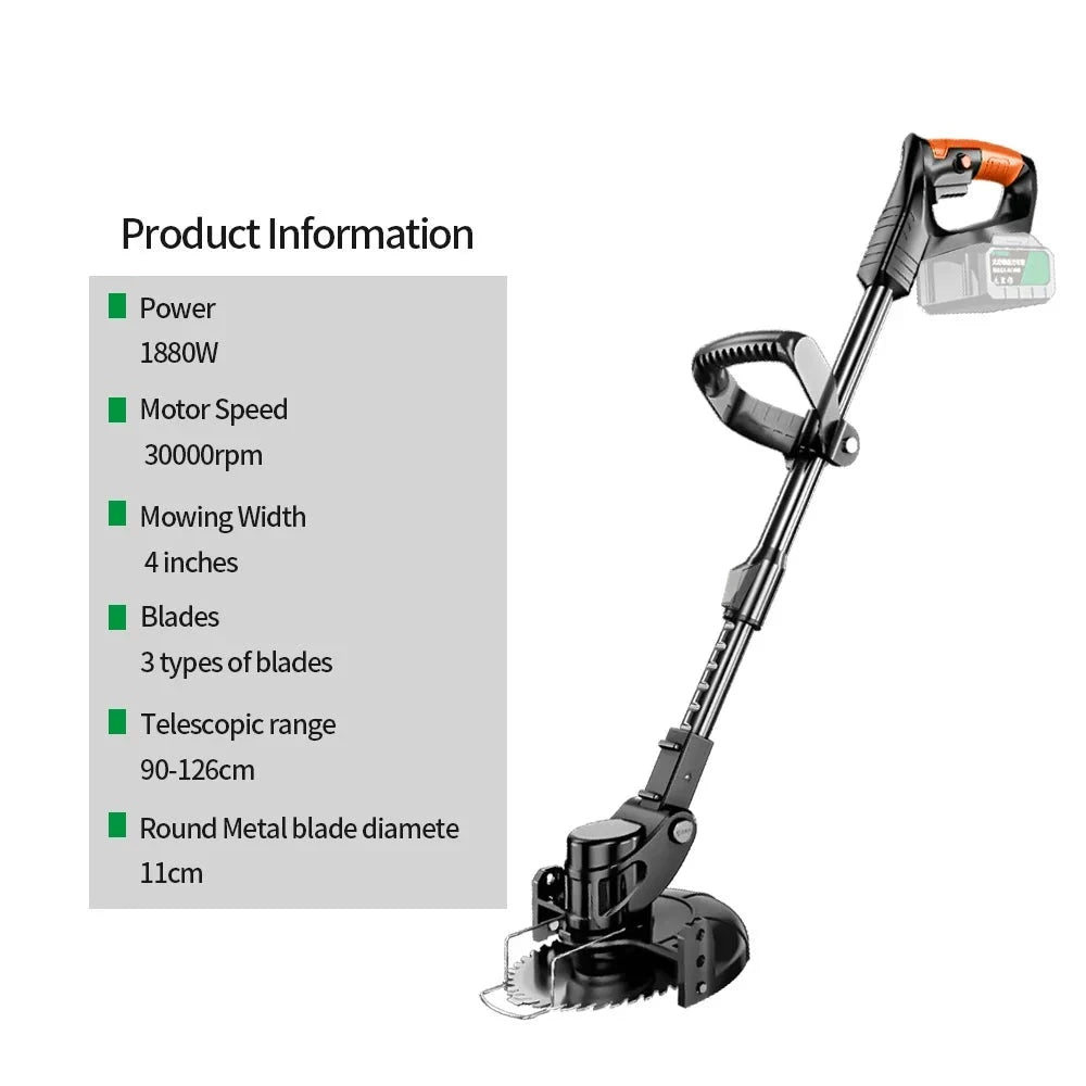 Electric Lawn Mower 1880W Grass Cutter