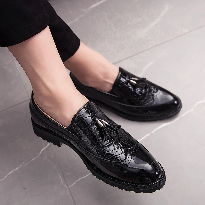 Men Casual Breathable Leather Loafers Shoes