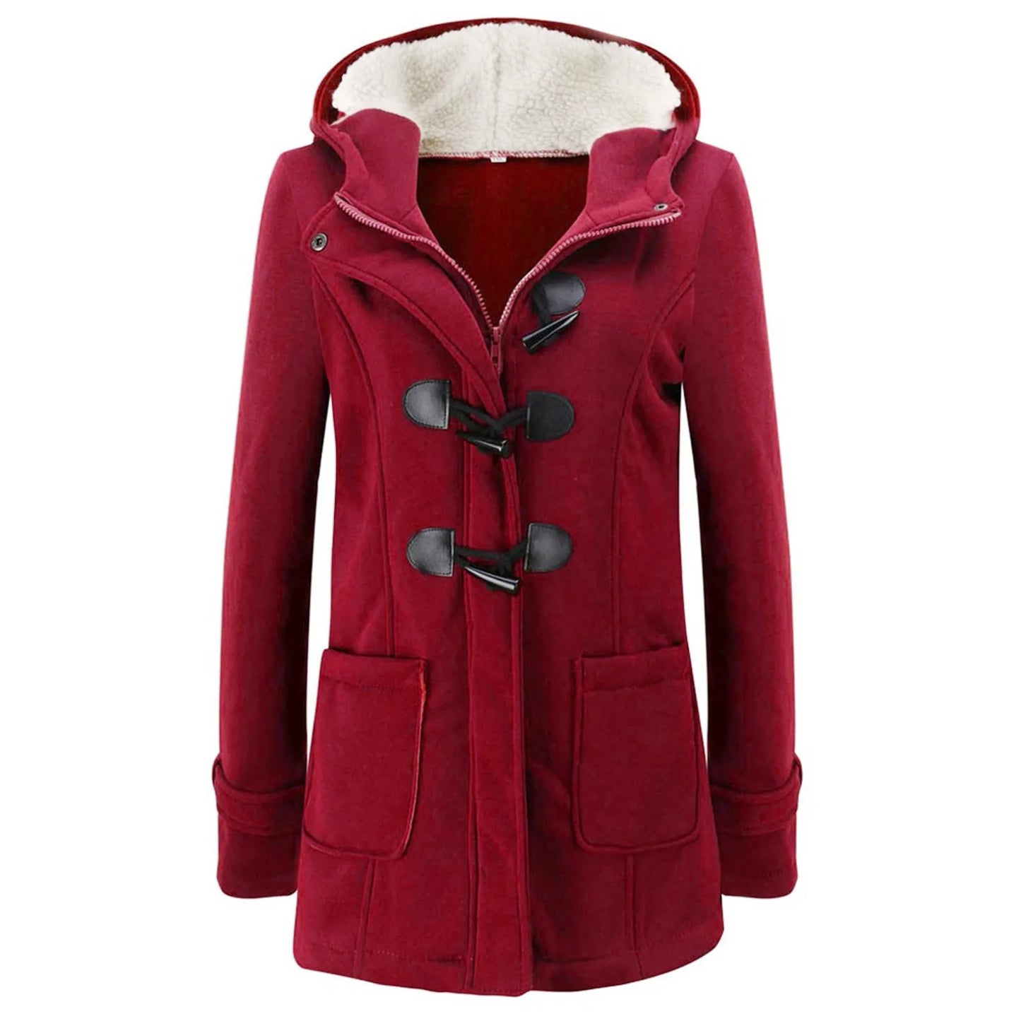 Women Warm Long Sleeve Pullover Hooded Jacket