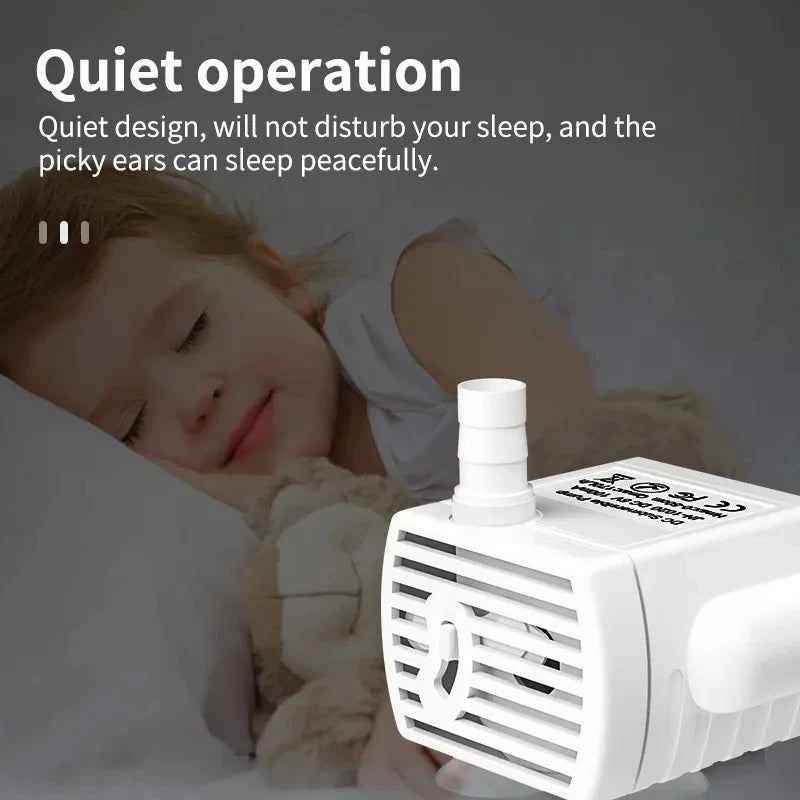 Pet Cat Water Fountain Water Pump LED Light