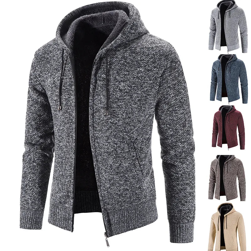 Men's Plush Knitted Jacket
