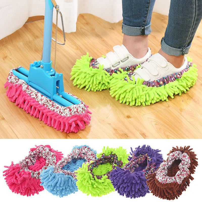 \Multifunction Floor Dust Cleaning Slippers