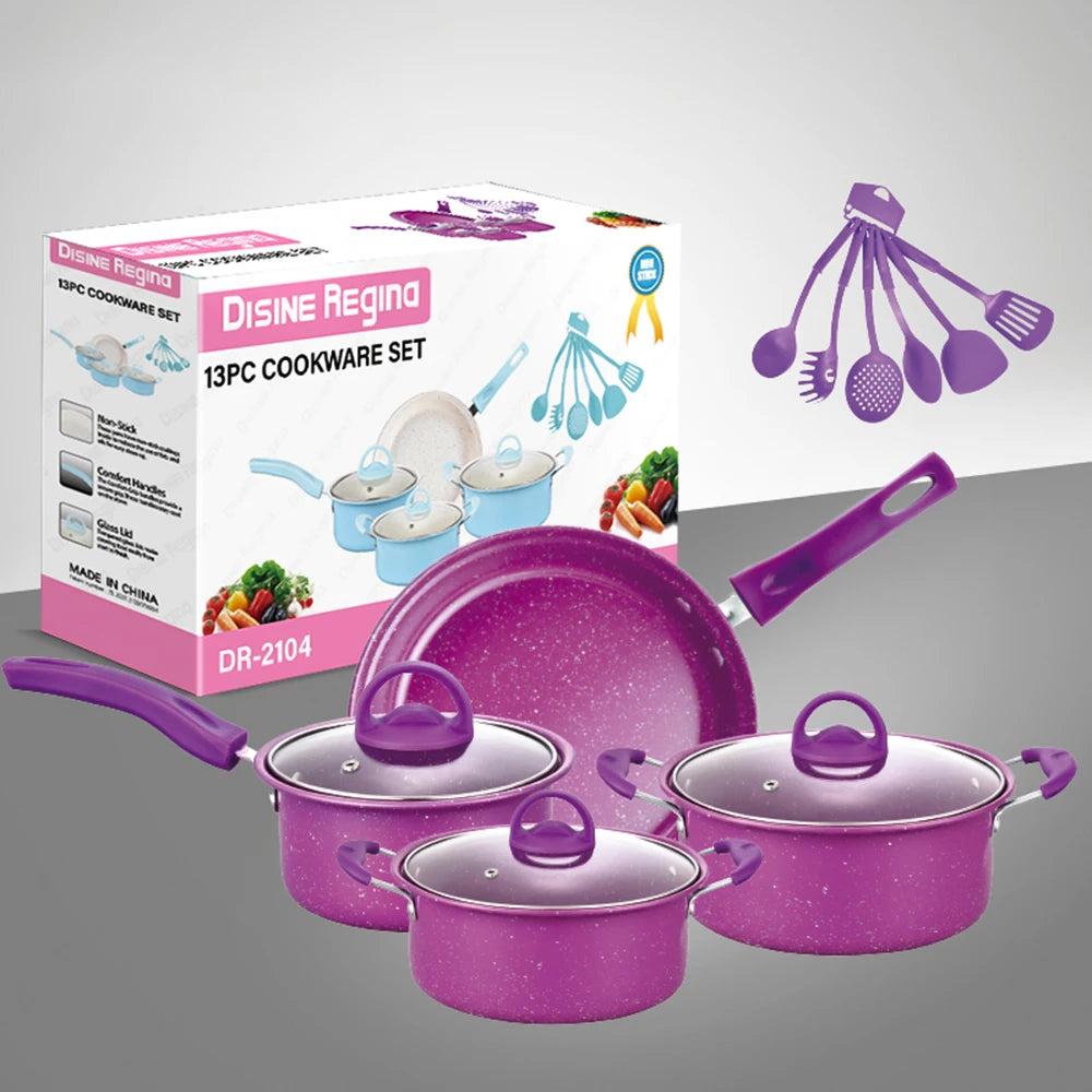 13-Piece Non-Stick Cooking Pots Pan Set
