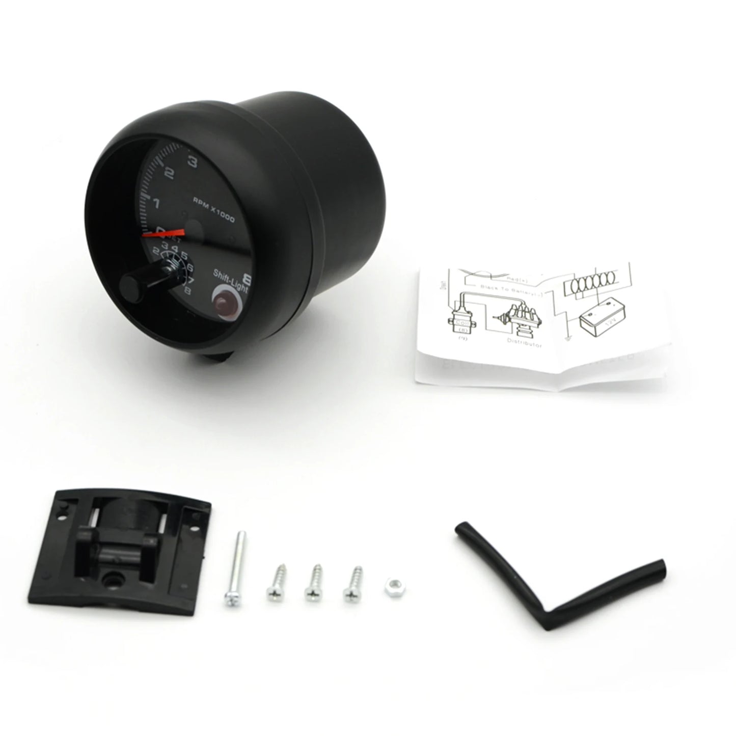 3.75'' Car Universal Black Tachometer Gauge