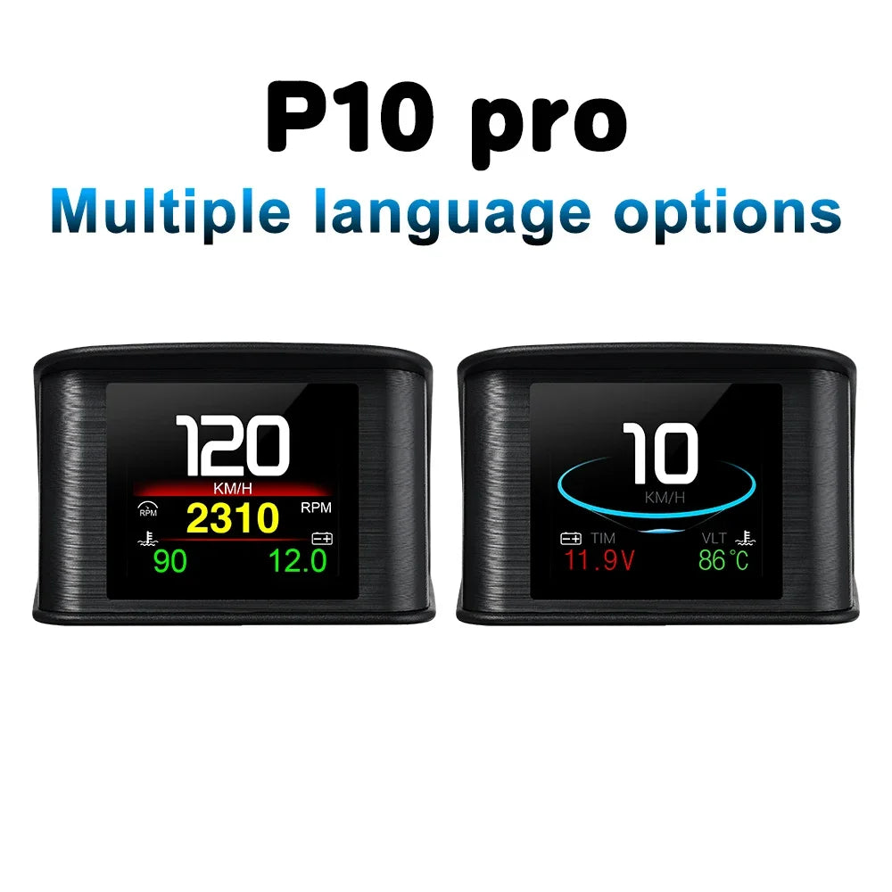 P10 PRO Car OBD2 Head Up Display Digital Speedometer