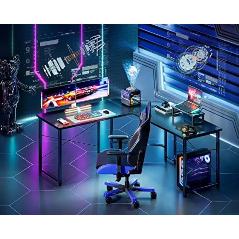 51 Inch L Shaped Gaming Computer Desk