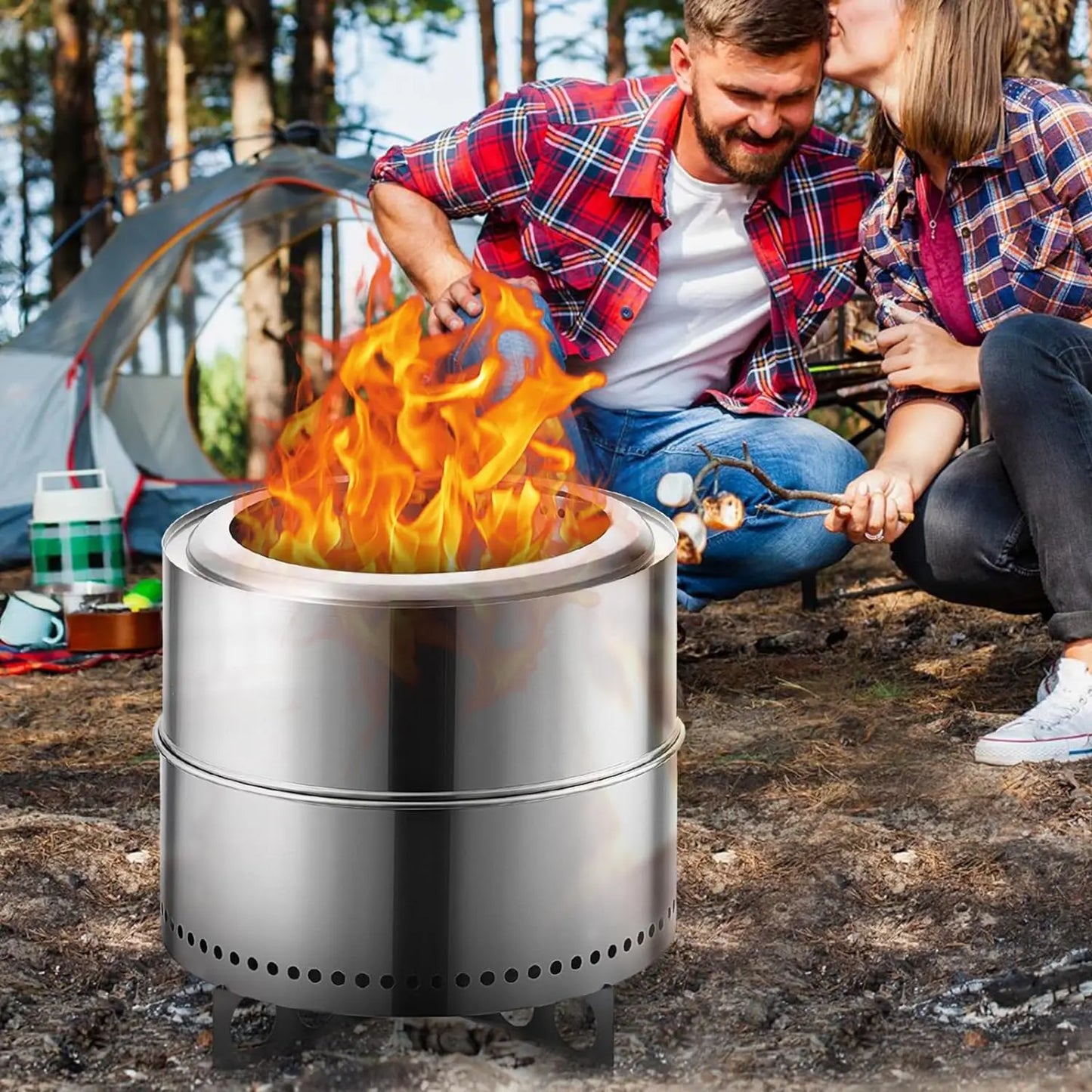 Stainless Steel Wood Burning Firepit