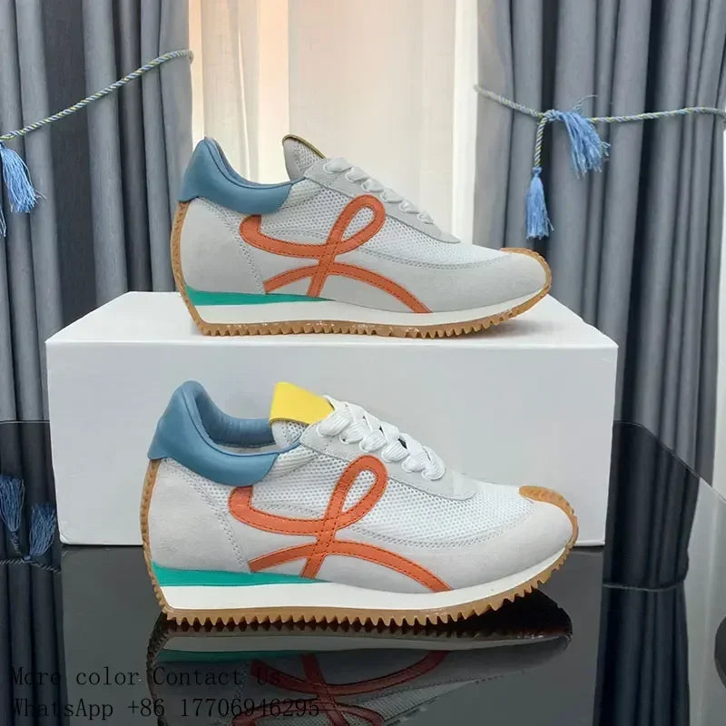 Nylon Lace Up Trainers Shoes