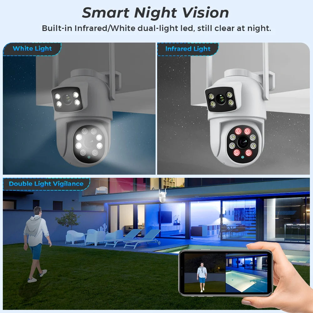 4K 8MP PTZ Outdoor Wifi Camera