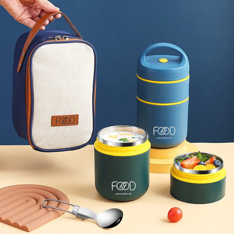 Stainless Steel Insulated Lunch Bag Food Warmer