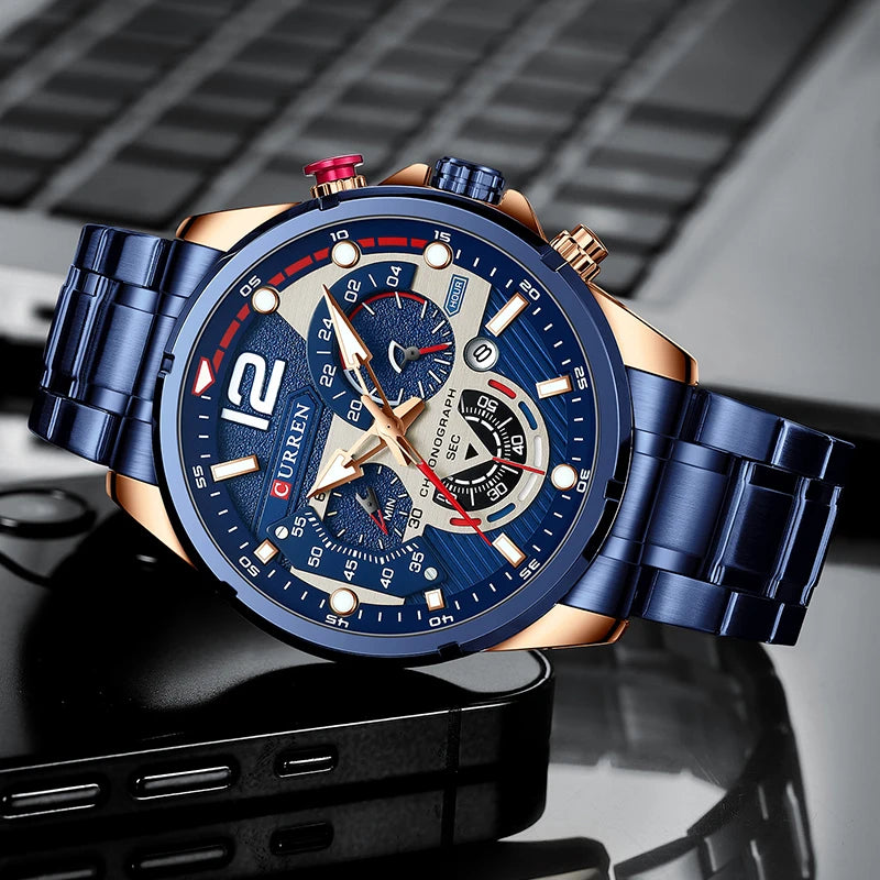 Men's Luxury Stainless Steel Quartz Watch