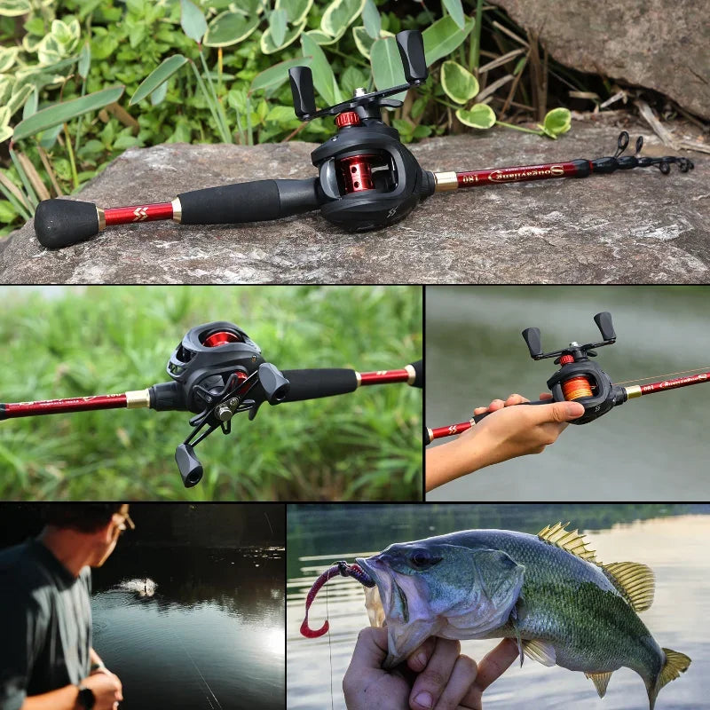 1.8-2.4m Telescopic Fishing Combo Carbon Fibre Rod