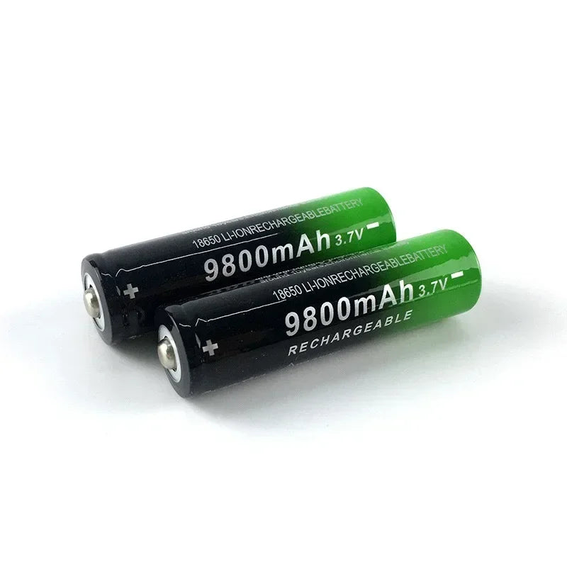 100% New 18650 battery 3.7V 9800mAh rechargeable