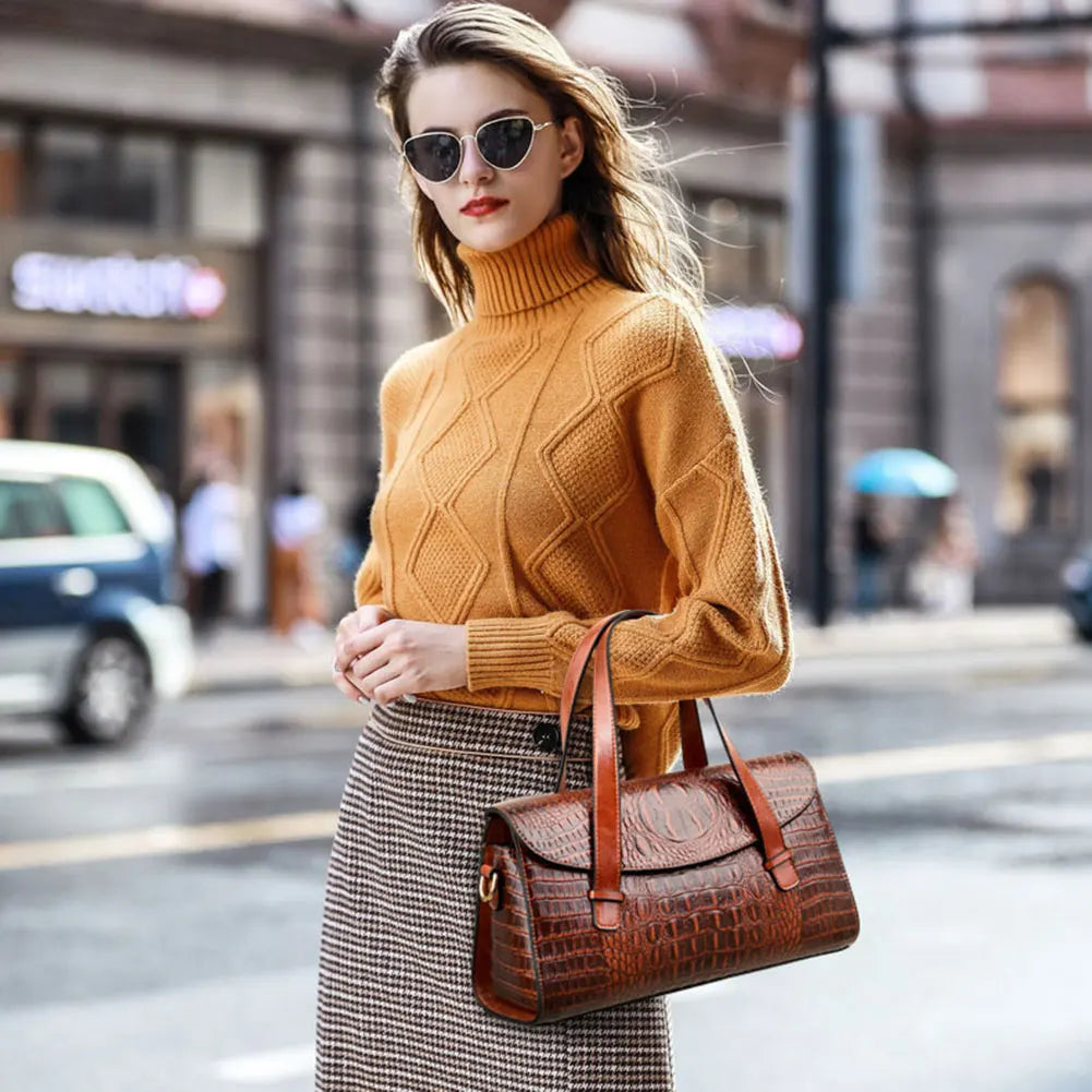 Women Crocodile Luxury Leather Handbags