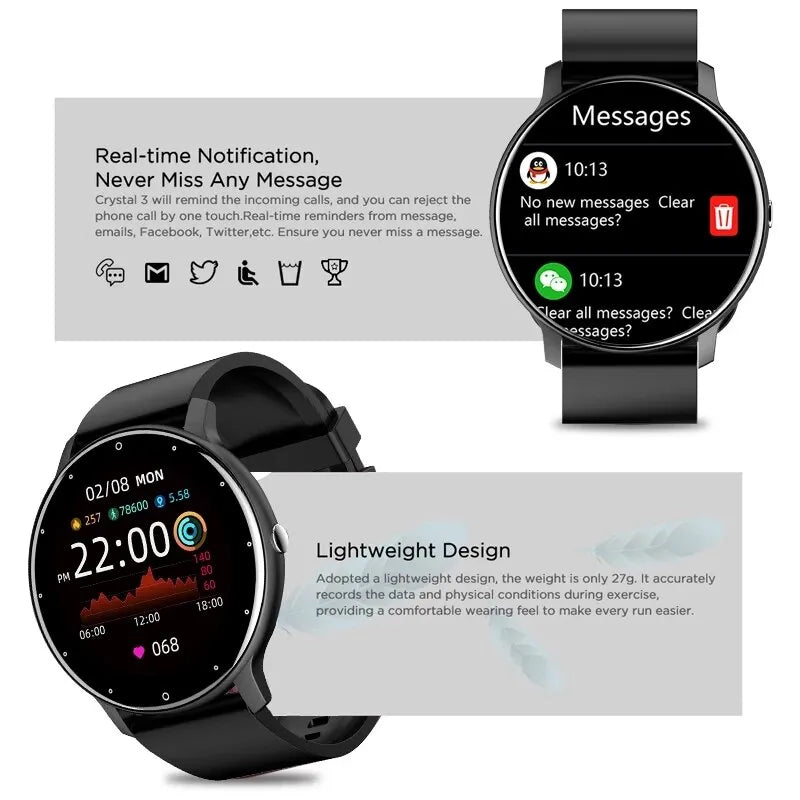 Heart Rate Monitor Men Smart Watch
