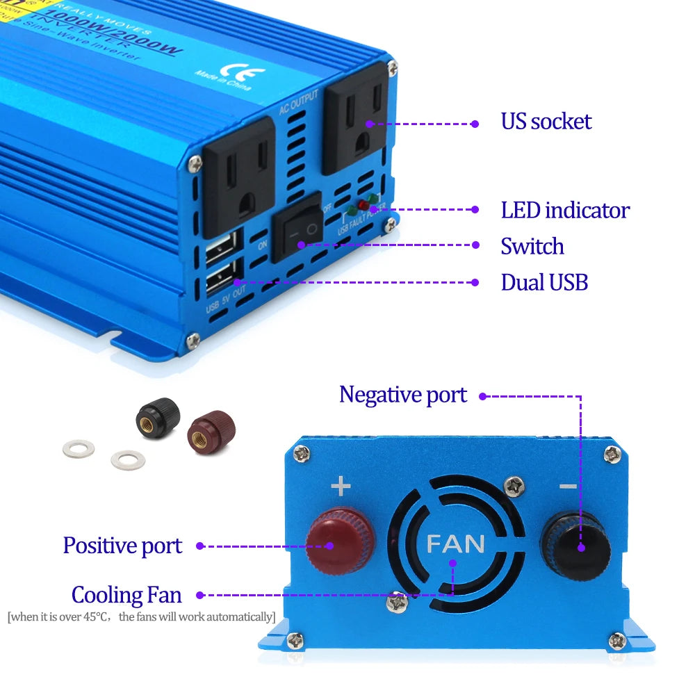 12v 110v Pure Sine Wave Inverter