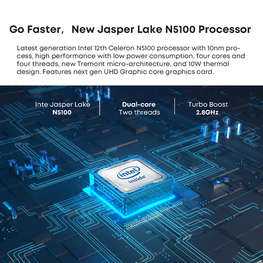 N100 UHD Graphics for 12th Gen Windows 11 Mini PC