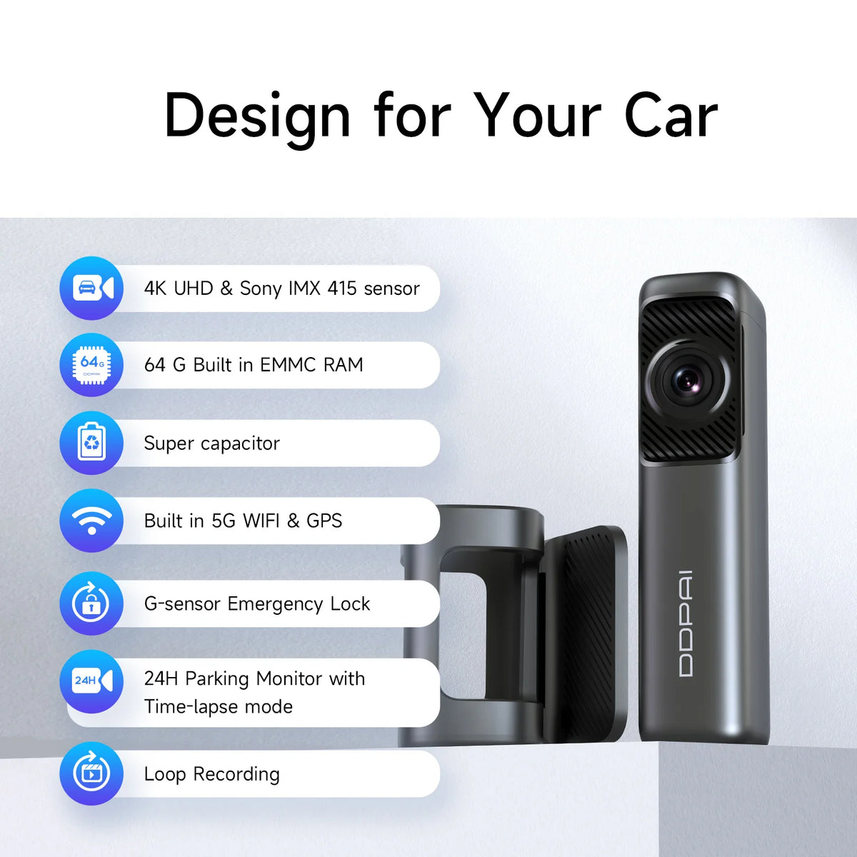 4K 2160P HD DVR Car Dash Cam