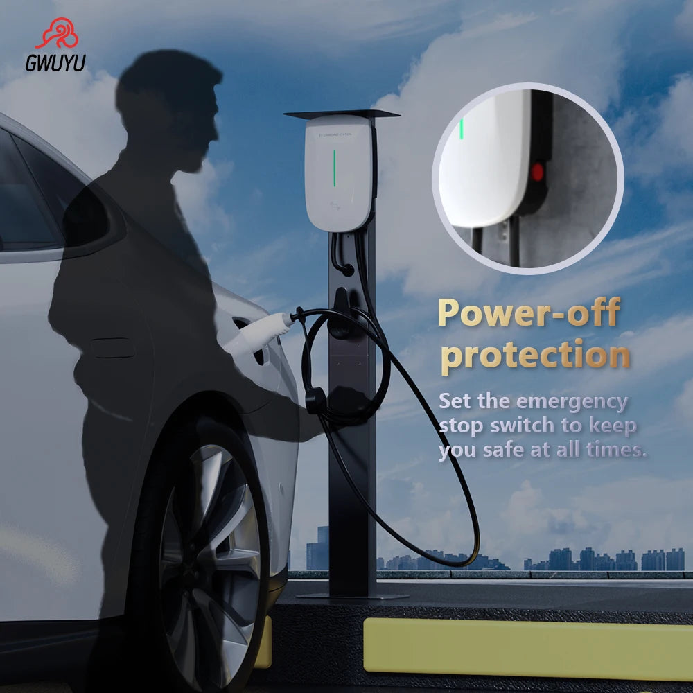 7.6KW 220V 22KW 380V 11KW 16A 3 Phase EV Charging