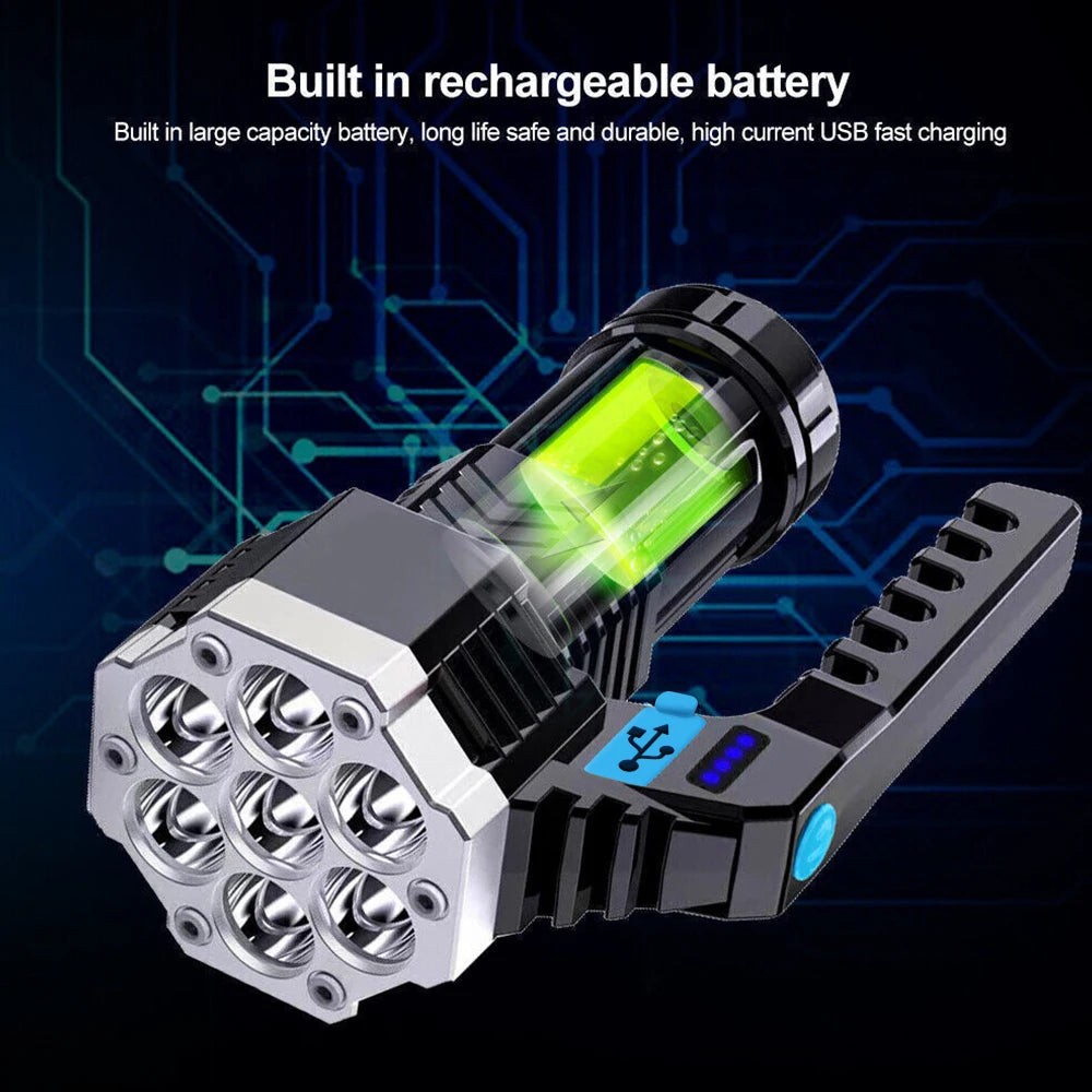 1200mAh 7 LED High Power Flashlight