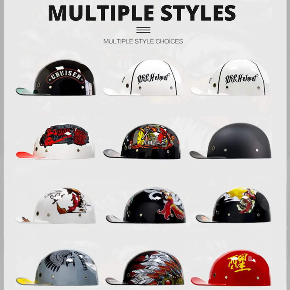 Baseball Cap Half Motorcycle Helmet