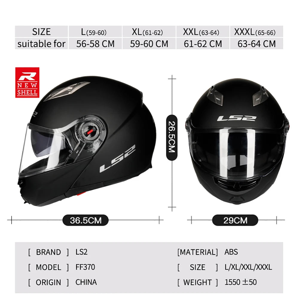 FF370 Flip Up Motorcycle Helmet