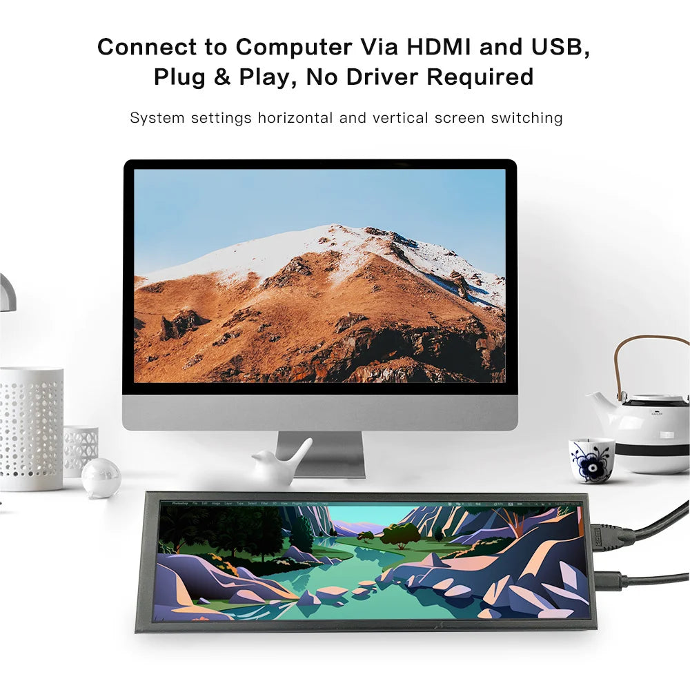 7.9 inch 1280x400 IPS AIDA64 Monitor