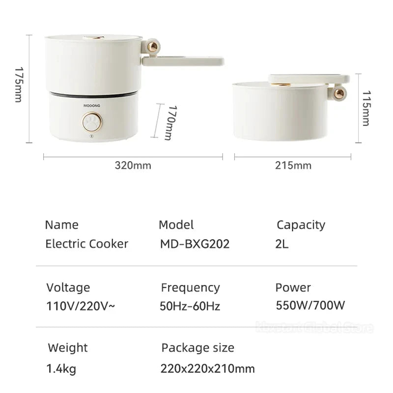 110V 220V Foldable Electric Rice Cooker
